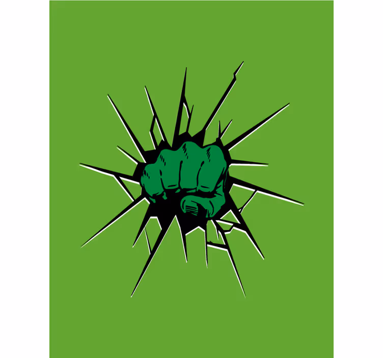Store enrouleur super-héro poing vert - TenStickers