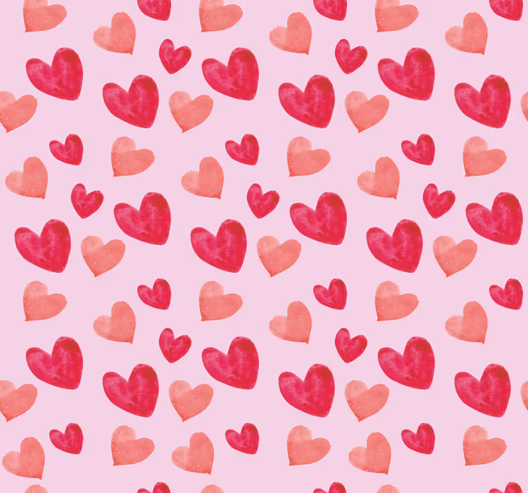 Store enrouleur salon romantique motif de coeur rose - TenStickers