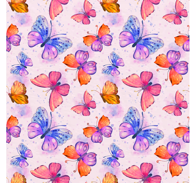 Store enrouleur papillons aquarelle colorées - TenStickers