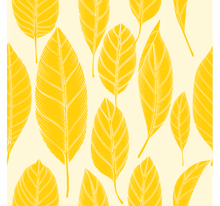 Store enrouleur feuilles jaunes - TenStickers