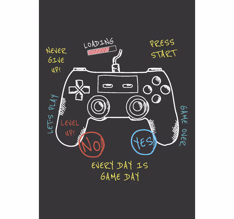 Store enrouleur gamer explication des boutons de commande - TenStickers