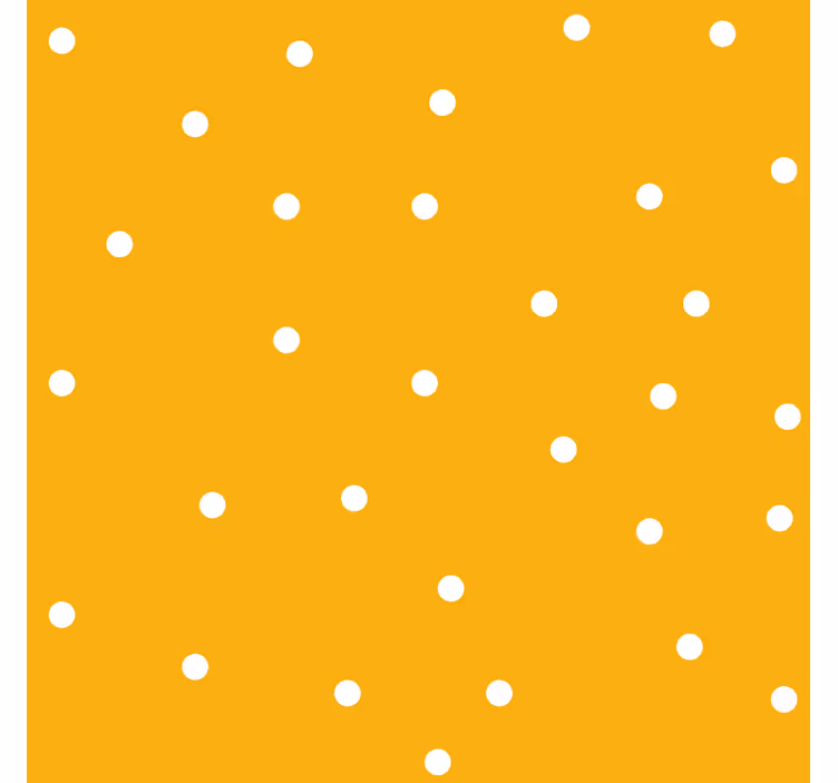 Store enrouleur jaune motif à pois blancs - TenStickers