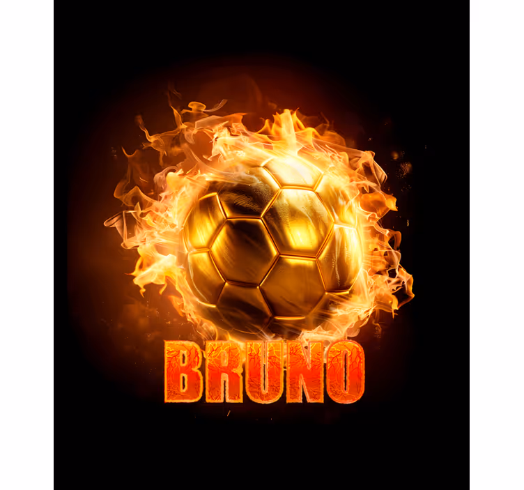 Store enrouleur football ballon doré en feu - TenStickers