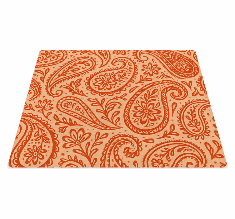 Set de table original motif cachemire rouge chaud - TenStickers