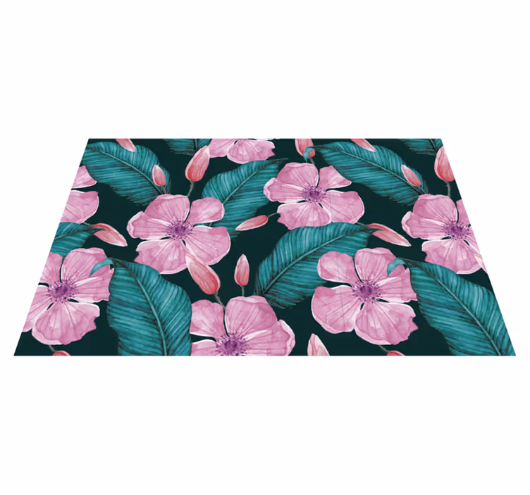 Set de table design bois motif floral tropical - TenStickers