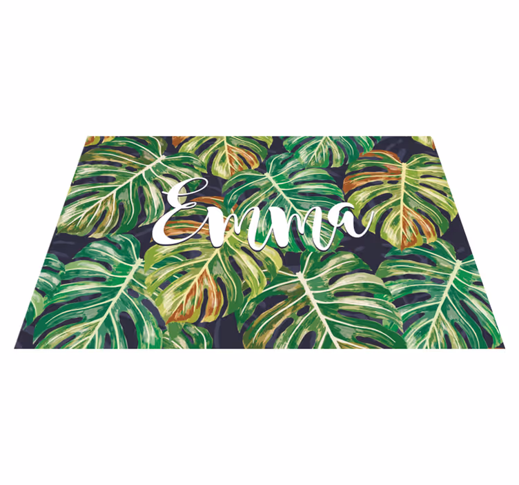 Napperons floraux monstera personnalisés - TenStickers