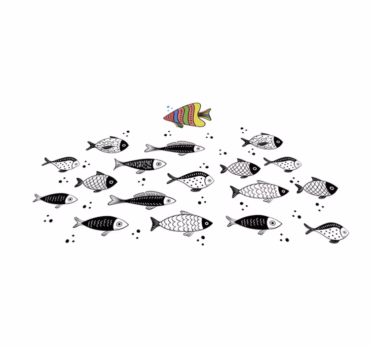 Set de table original motif poissons colorés - TenStickers