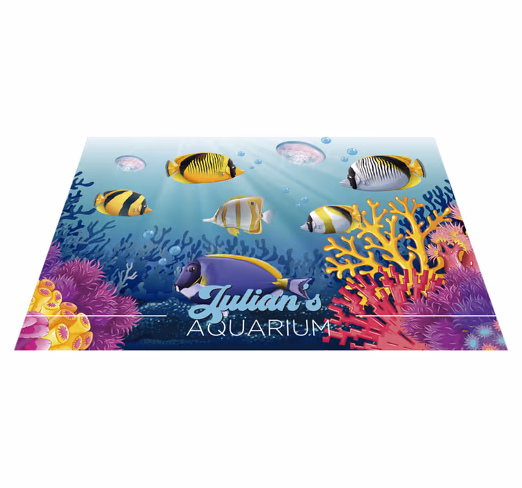 Set de table personnalisable Poisson aquarium - TenStickers