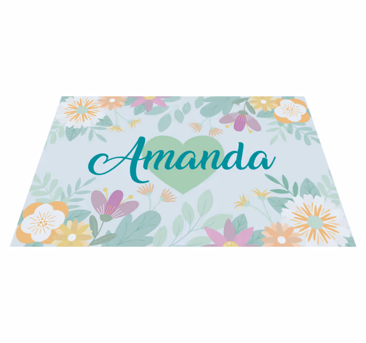 Set de table design cœur de fleurs amanda - TenStickers