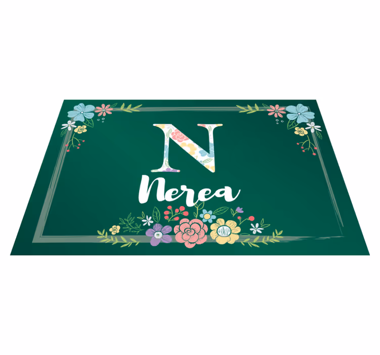 Set de table design initial floral - TenStickers