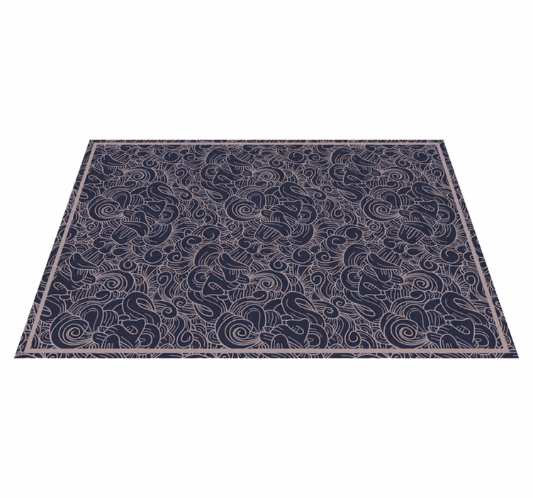 Set de table design bois motifs lignes tourbillonnantes - TenStickers