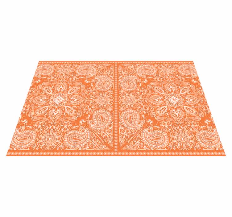 Set de table design bois motif orange complexe - TenStickers