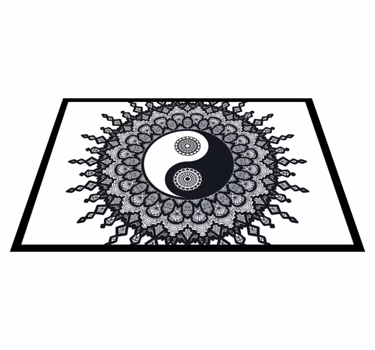 Set de table design bois motif mandala yin yang - TenStickers