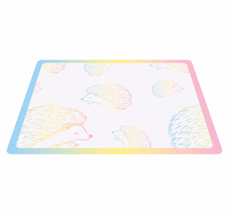 Set de table design enfant motif hérisson coloré - TenStickers
