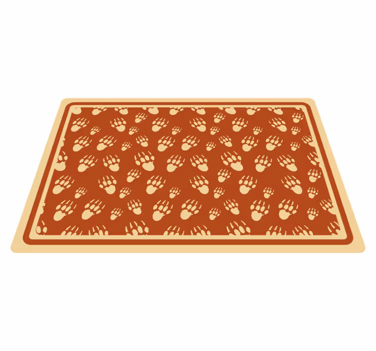 Set de table design bois motif empreintes de pattes - TenStickers
