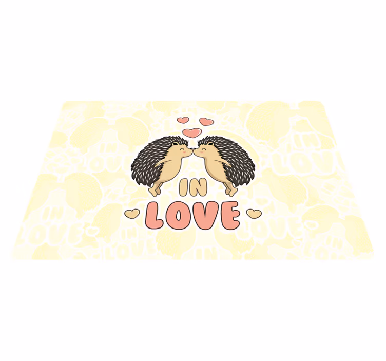 Set de table design enfant amoureux des hérissons - TenStickers