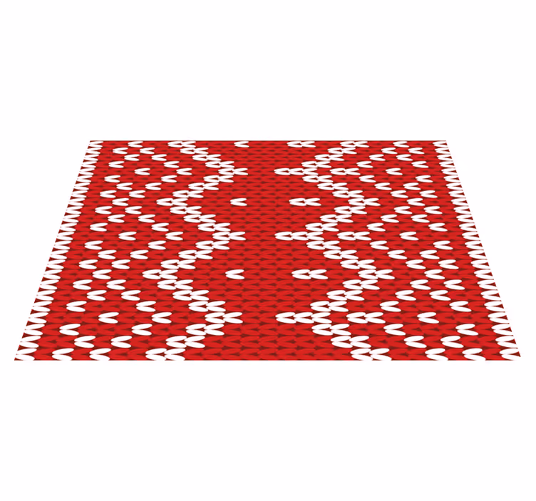 Set de table design bois motif géométrique rouge - TenStickers