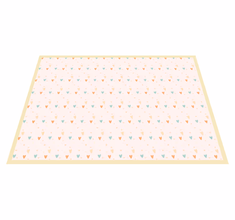Set de table design enfant fond à motifs coeurs - TenStickers