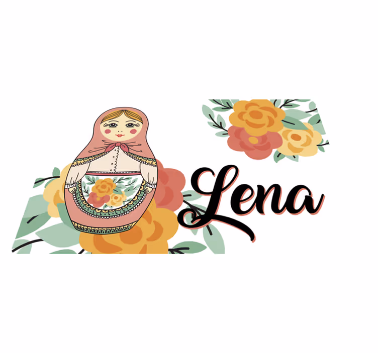 Set de table original poupée russe personnalisable - TenStickers