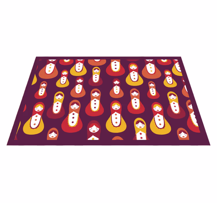 Set de table original motif matriochka coloré - TenStickers