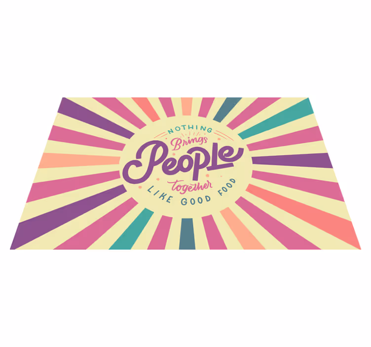 Set de table design citation rassemble les gens - TenStickers