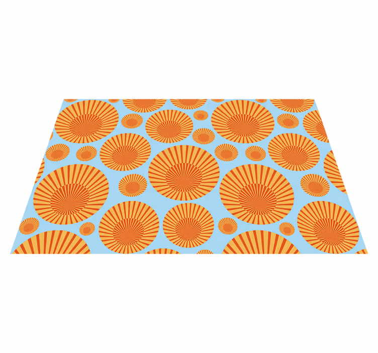 set de table soleil Soleil des années 70 - TenStickers