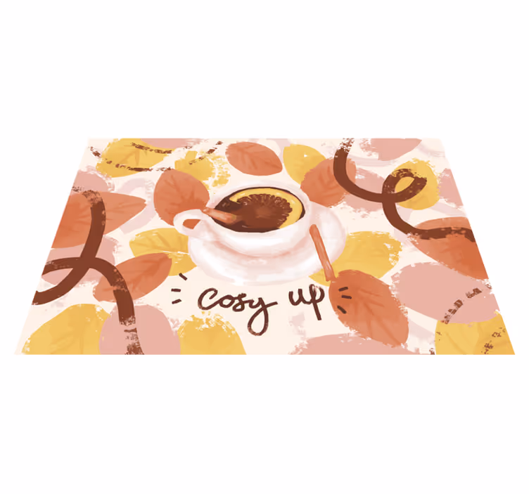 Set de table original tasse de café cocooning - TenStickers