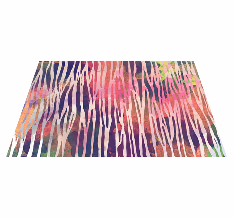 Set de table design bois rayures colorées abstraites - TenStickers