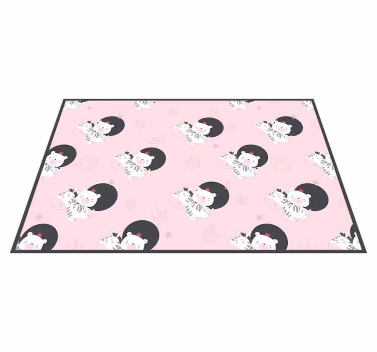 Set de table design enfant illustrations de zèbre mignon - TenStickers