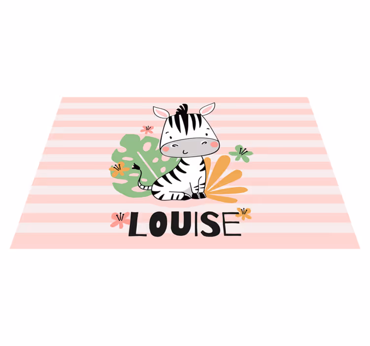 Set de table design nom Zèbre personnalisé - TenStickers