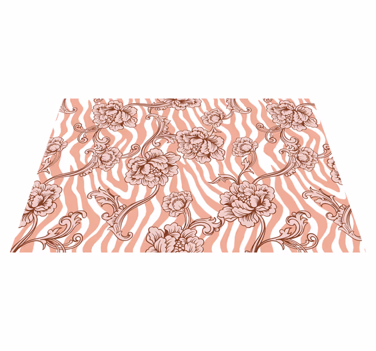 Set de table original motif zèbre floral - TenStickers