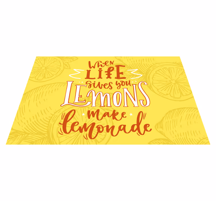 Set de table design citation citations motivantes citrons - TenStickers