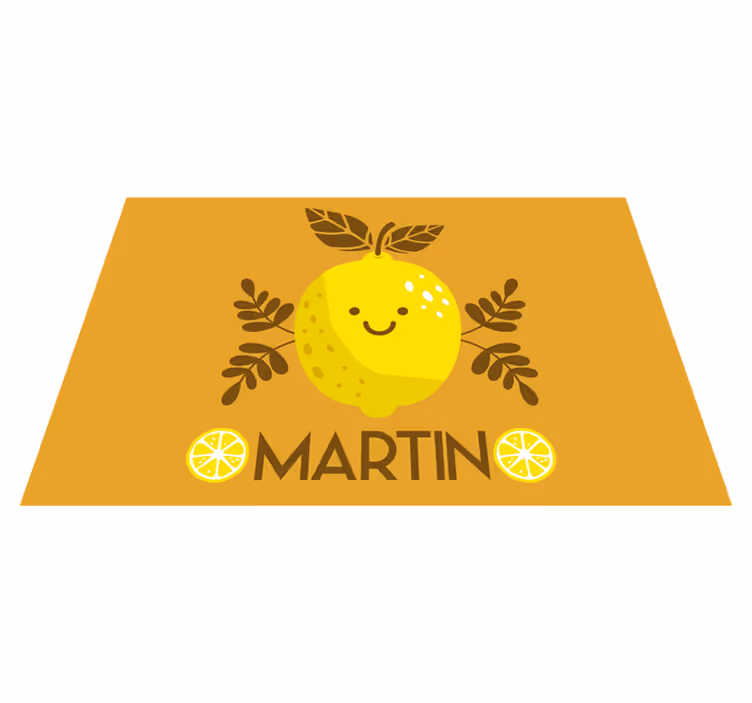 Set de table design enfant illustration citron heureux - TenStickers