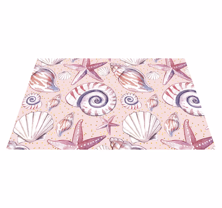 Set de table design bois motif coquillage - TenStickers