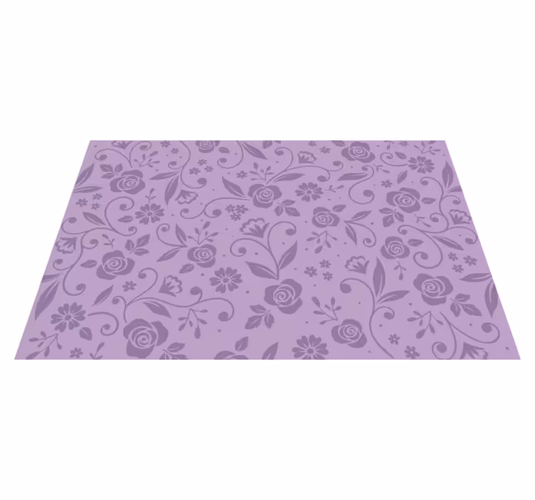 Set de table design bois motif floral violet - TenStickers