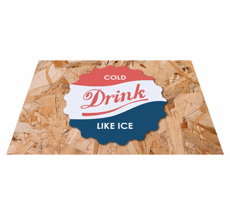 Set de table design citation boisson froide comme glace - TenStickers