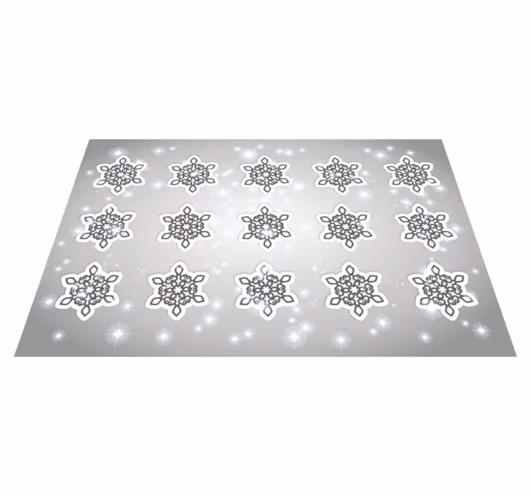 Set de table noël motif flocons de neige - TenStickers