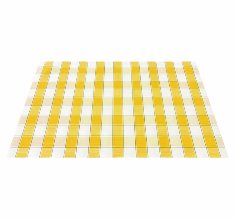 Set de table design bois motif à carreaux jaunes - TenStickers