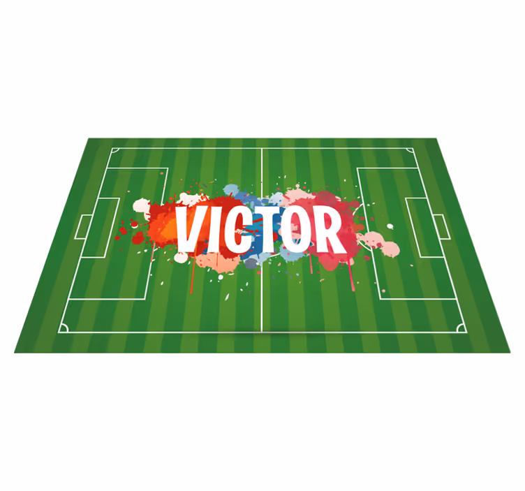 Set de table original terrain football nom personnalisable - TenStickers