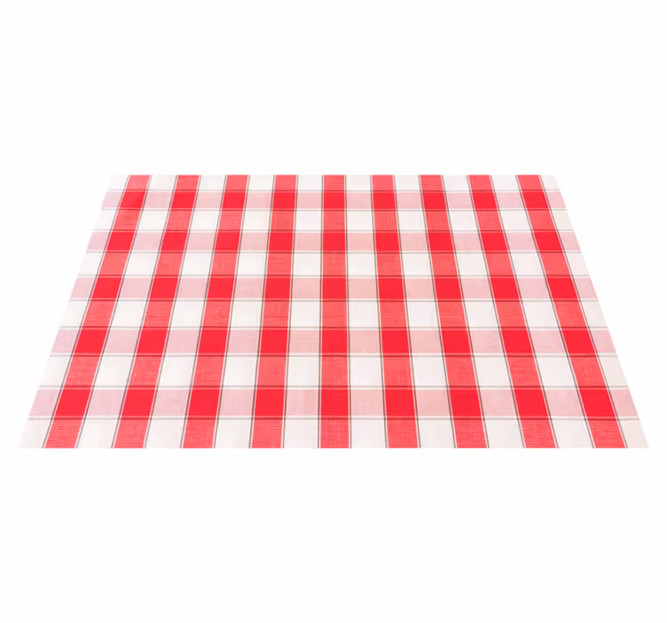 Set de table design bois motif écossais rouge - TenStickers