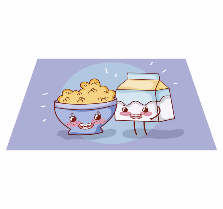 Set de table design enfant compagnons de goûter heureux - TenStickers