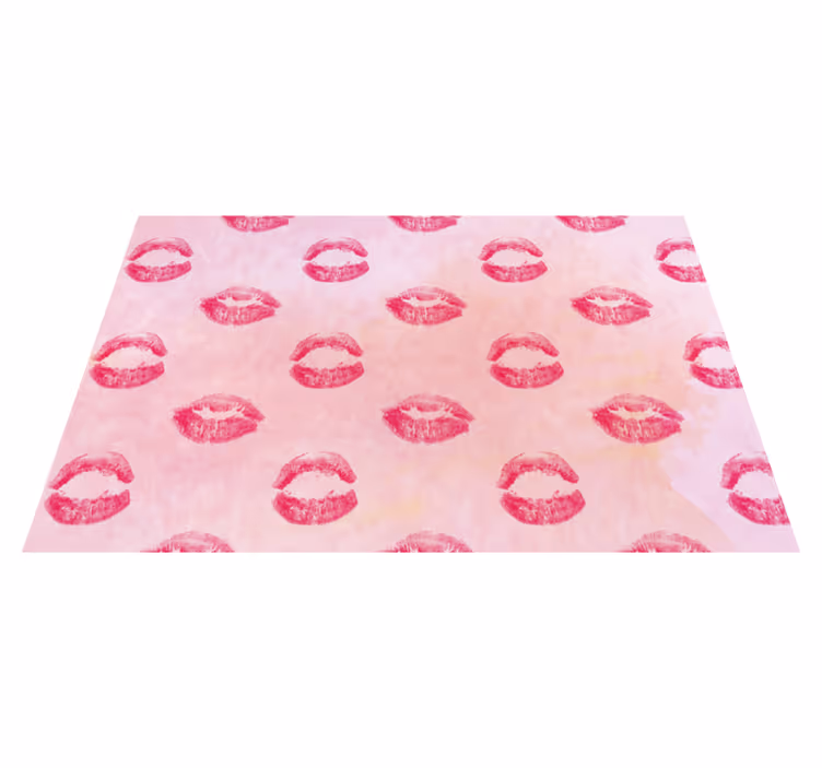 Set de table original motif empreintes de baiser - TenStickers