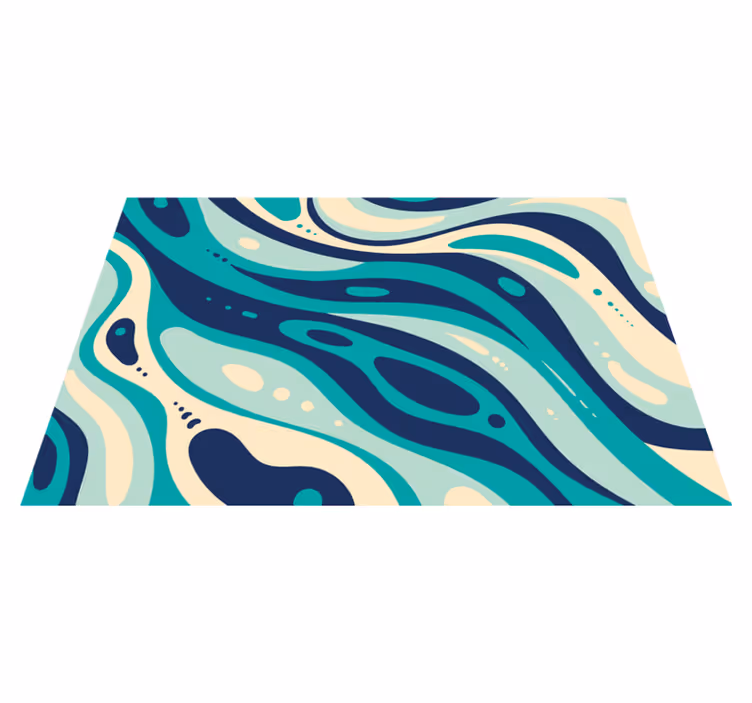 Set de table design bois motifs aquatiques ondulés - TenStickers