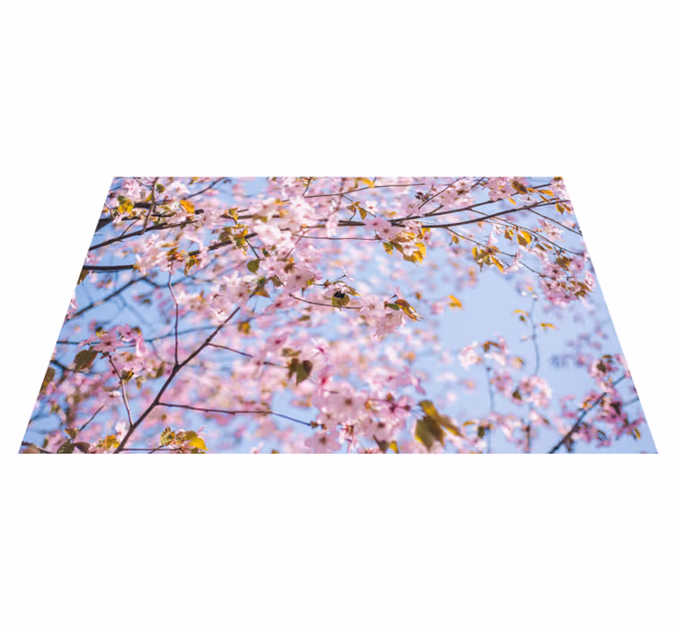 Set de table design bois fleurs de cerisier en fleur - TenStickers