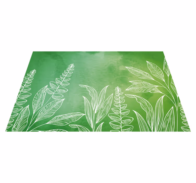 Set de table design enfant service à thé feuilles - TenStickers