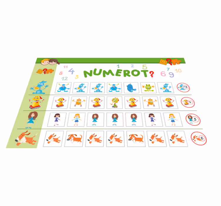 Set de table design enfant tableau éducatif coloré - TenStickers