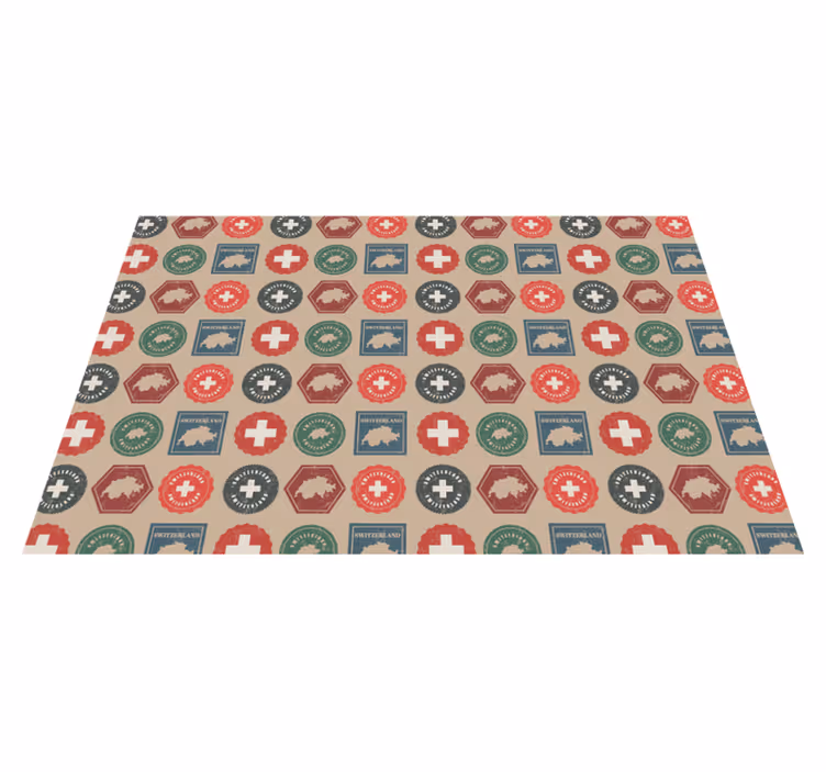 Set de table original avec autocollants drapeau suisse - TenStickers