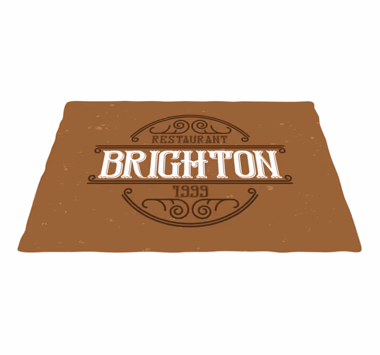 Set de table design citation logo du restaurant brighton - TenStickers