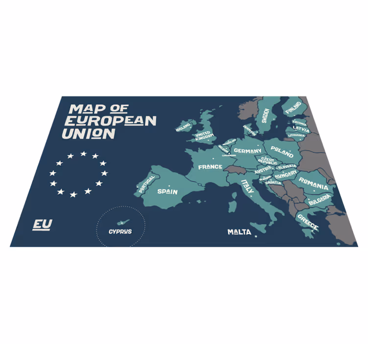Set de table original Carte de l'union européenne - TenStickers
