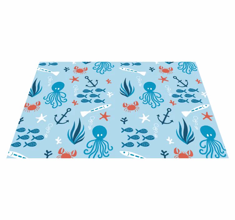 Set de table design enfant créatures marines colorées - TenStickers